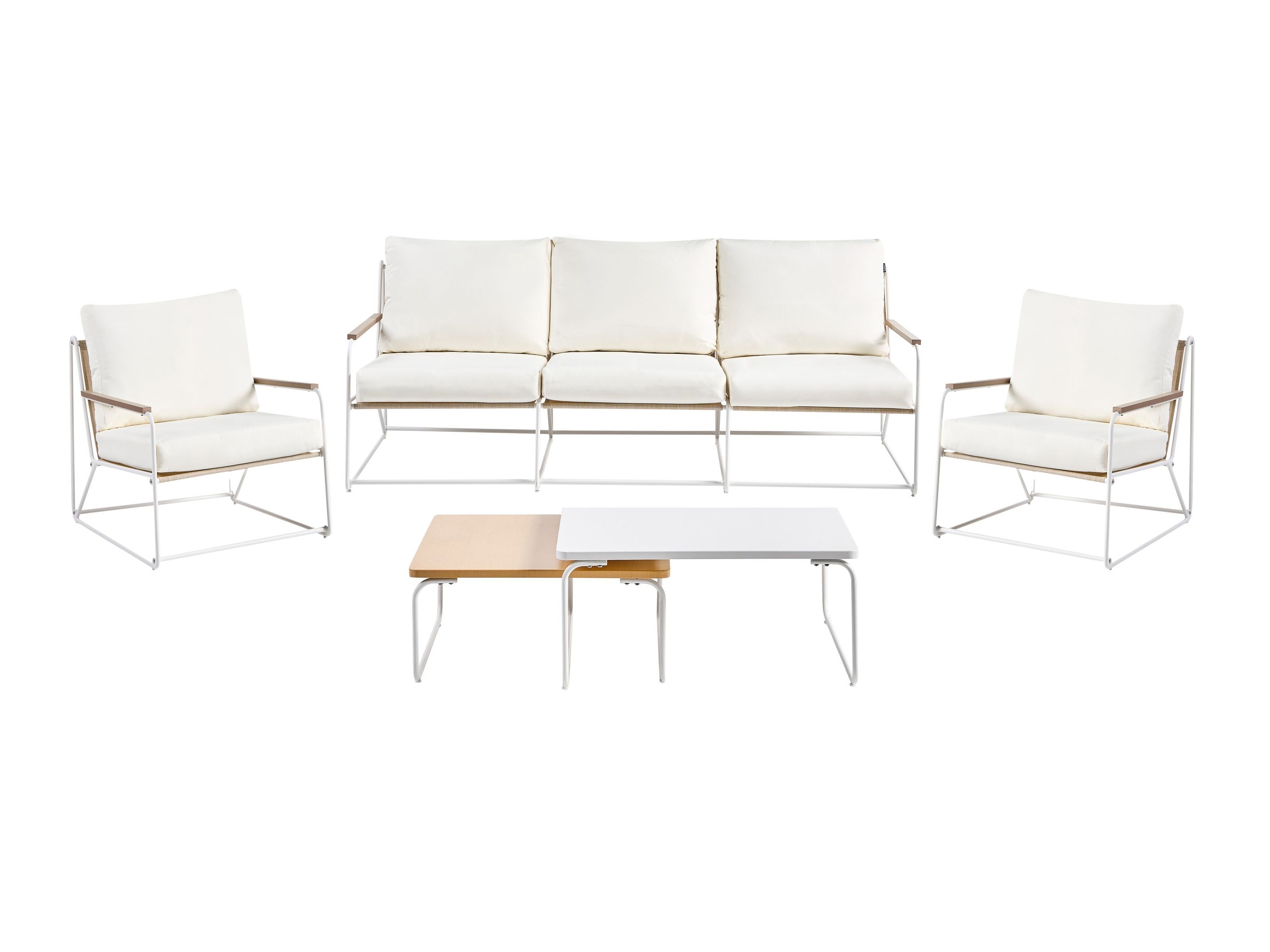 Lauko baldų komplektas Berwyn 3320 (Balta + Smėlinė)