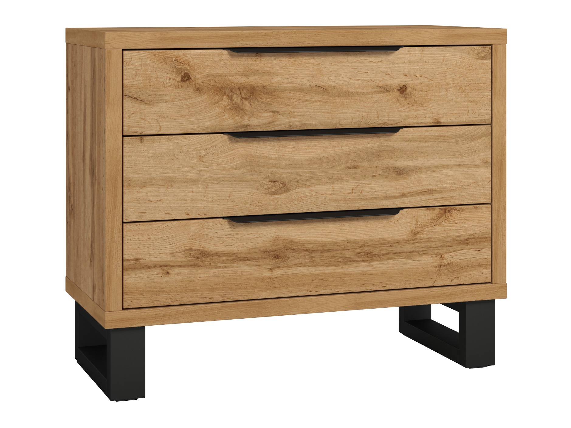 Komoda Avicavu 124 (Votan ąžuolas + Juoda)