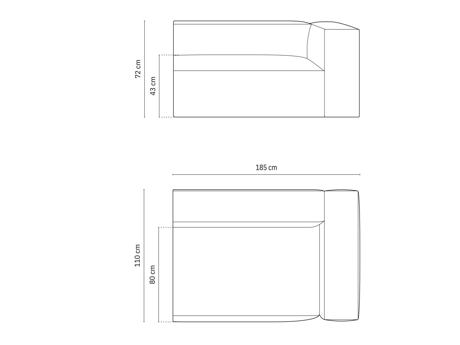 Modulinė sėdimoji dalis Sonsore 108 (Paris Cream)