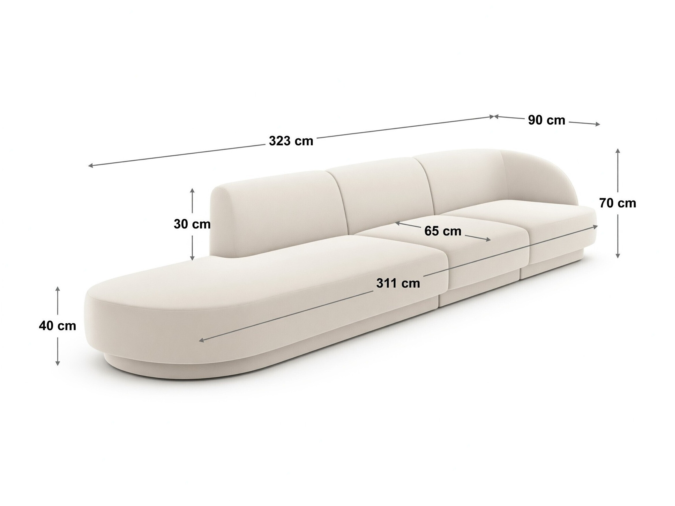 Modulinė sofa Tivlomi 105 (Bluvel 22)