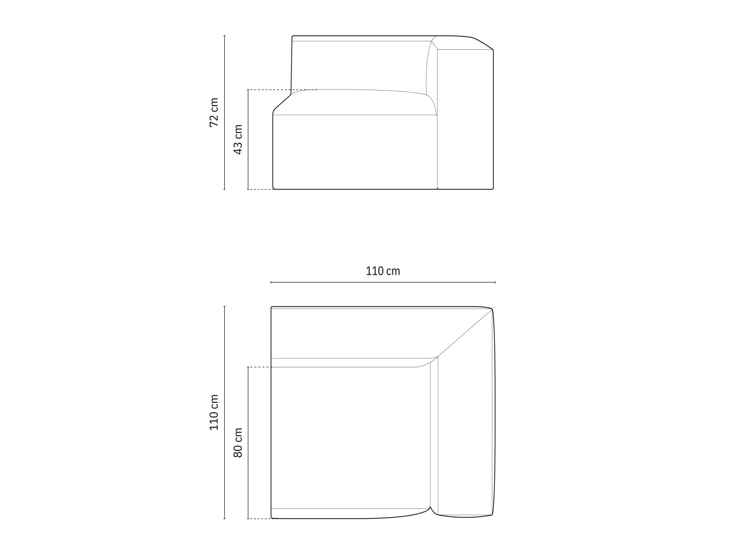 Modulinis fotelis Beckley F117 (Paris Cream)