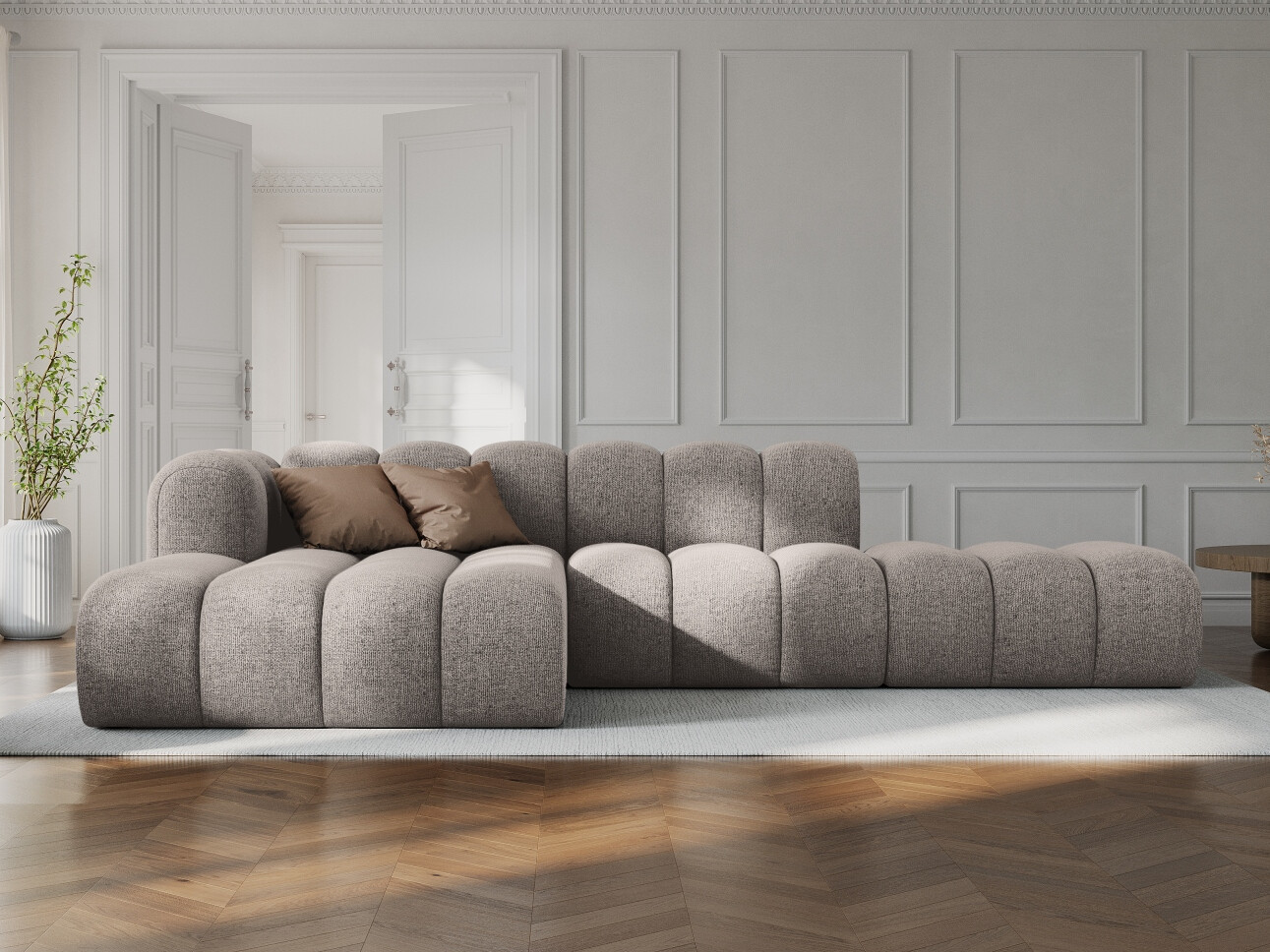 Modulinis minkštas kampas Cirleve 105 (Eden 04 Smėlinė)