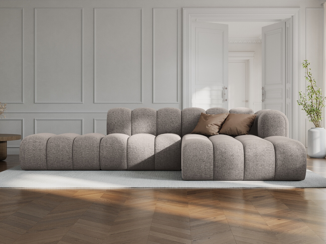 Modulinis minkštas kampas Cirleve 105 (Eden 04 Smėlinė)