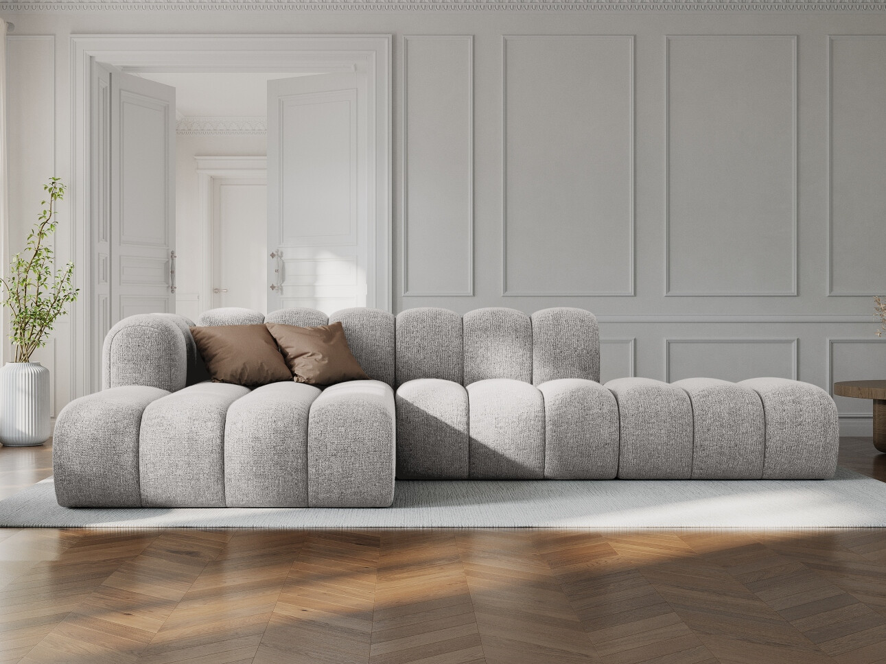 Modulinis minkštas kampas Cirleve 105 (Eden 16 Deep Mėlyna)