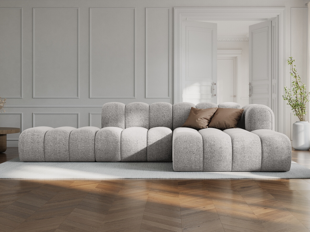 Modulinis minkštas kampas Cirleve 105 (Eden 16 Deep Mėlyna)