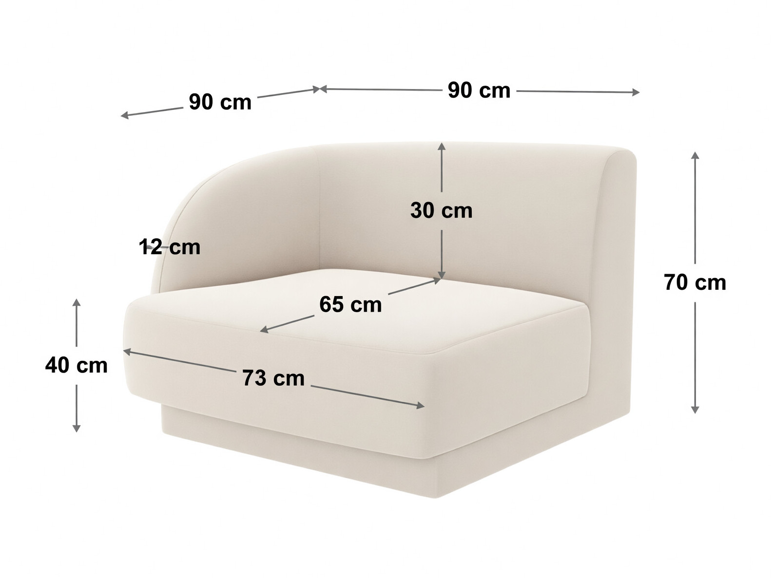 Modulinė sėdimoji dalis Tivlomi 113 (Bluvel 14)