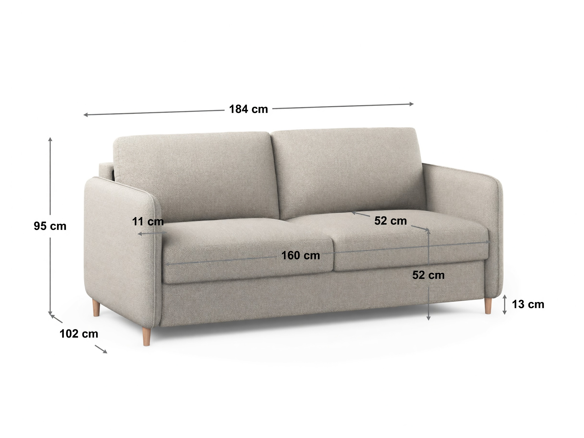 Sofa lova Beckley 357 (Babel Sand)