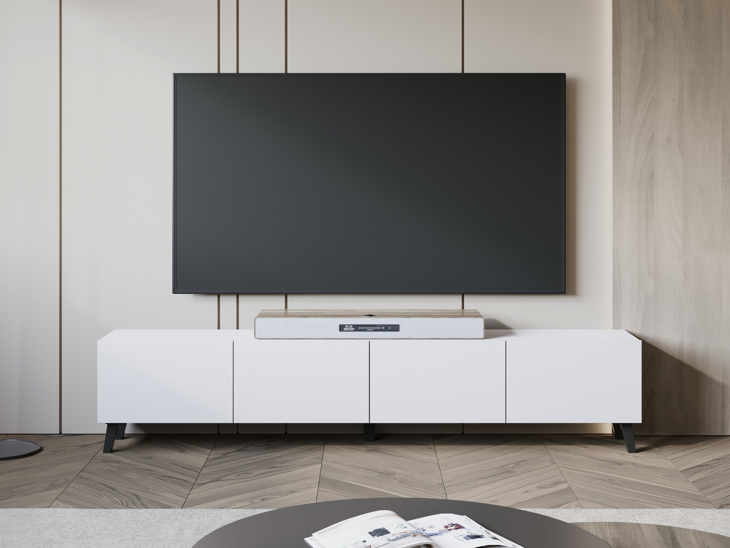 TV staliukas Levtive 101 (Balta)