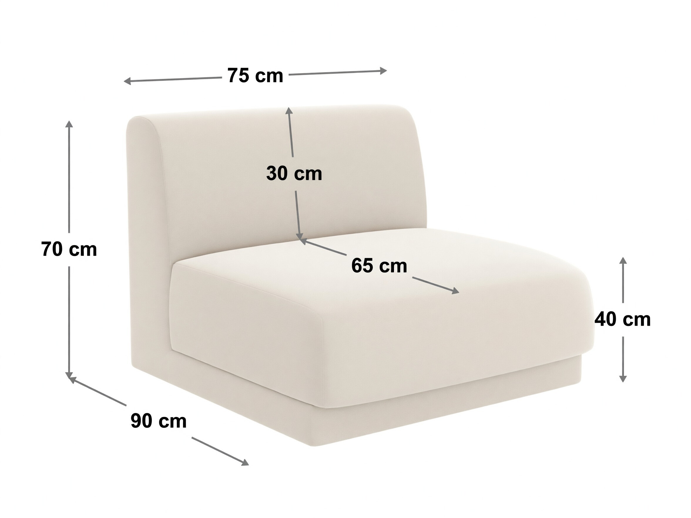 Modulinis fotelis Tivlomi 114 (Bluvel 68)