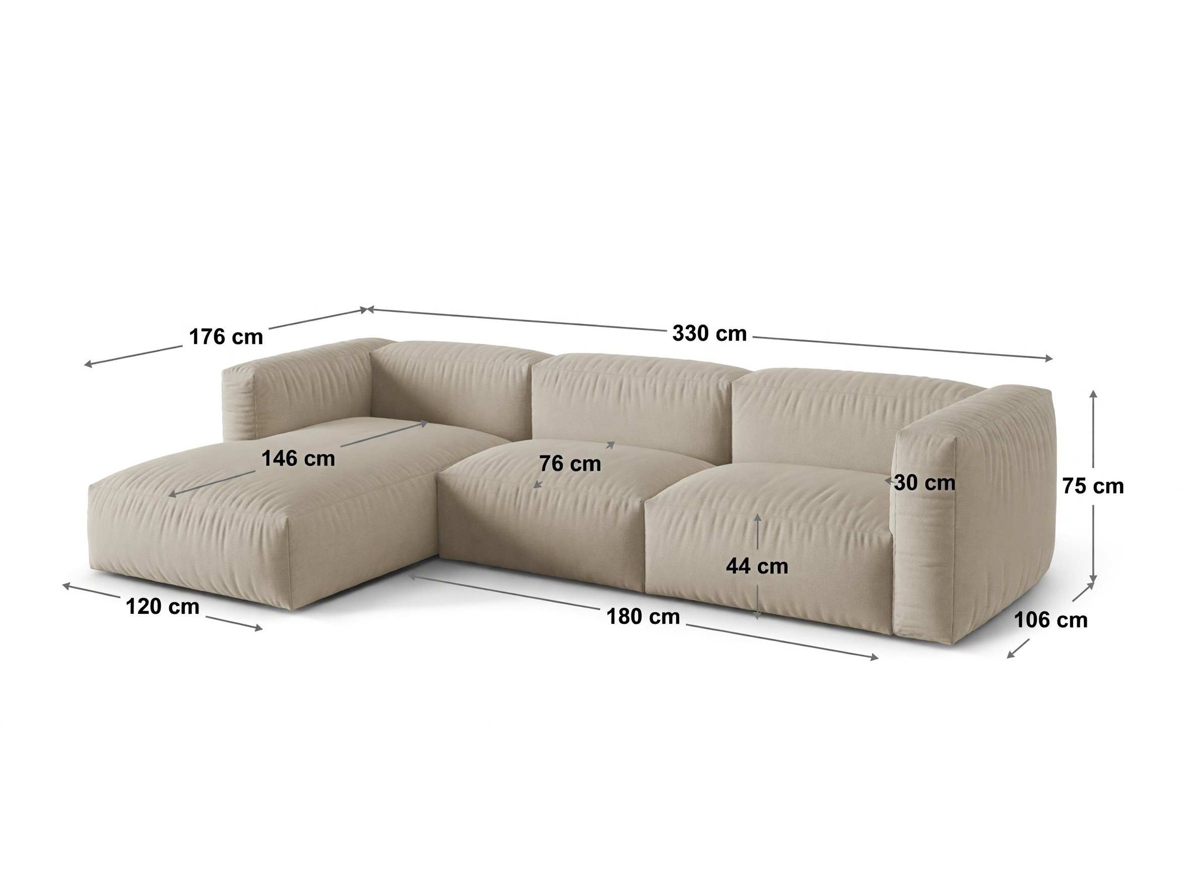 Modulinis minkštas kampas Sorcoro 120 (Tilia 03)