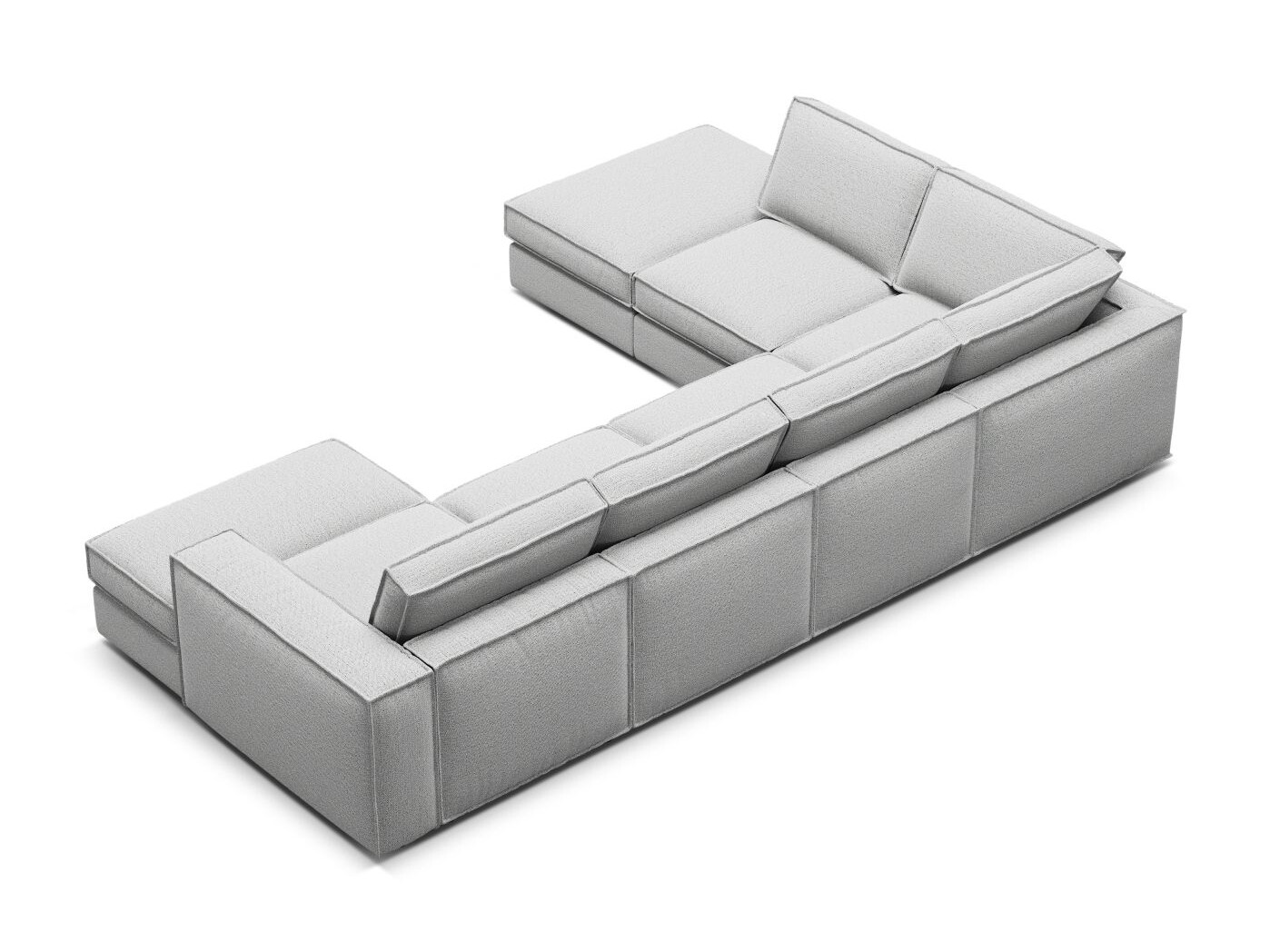 Modulinis minkštas kampas Dalodei 114 (Babel Light grey)