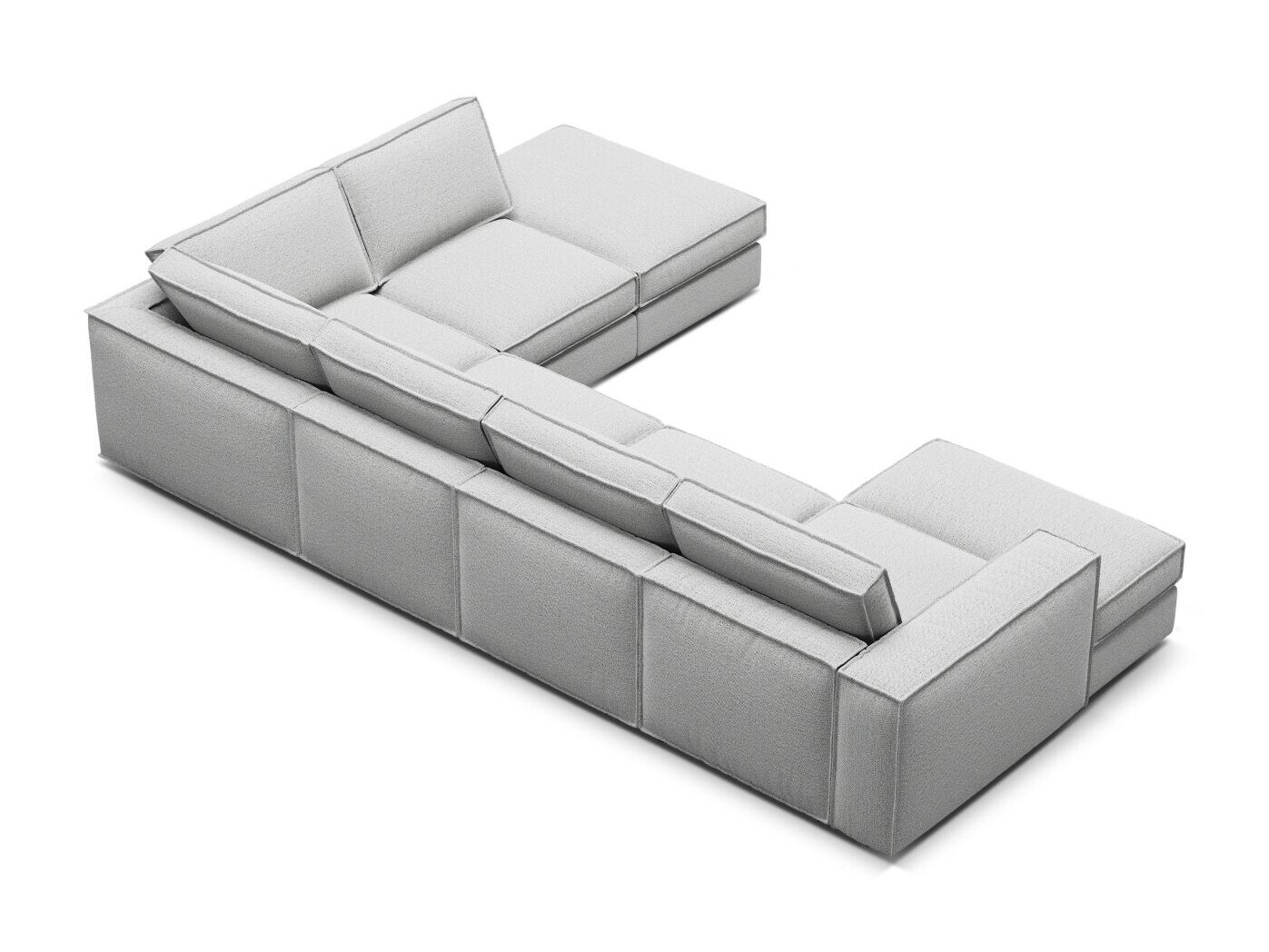 Modulinis minkštas kampas Dalodei 114 (Babel Light grey)