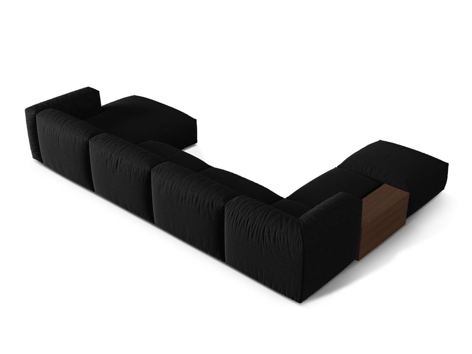 Modulinis minkštas kampas Sorcoro 124 (Boston Black)