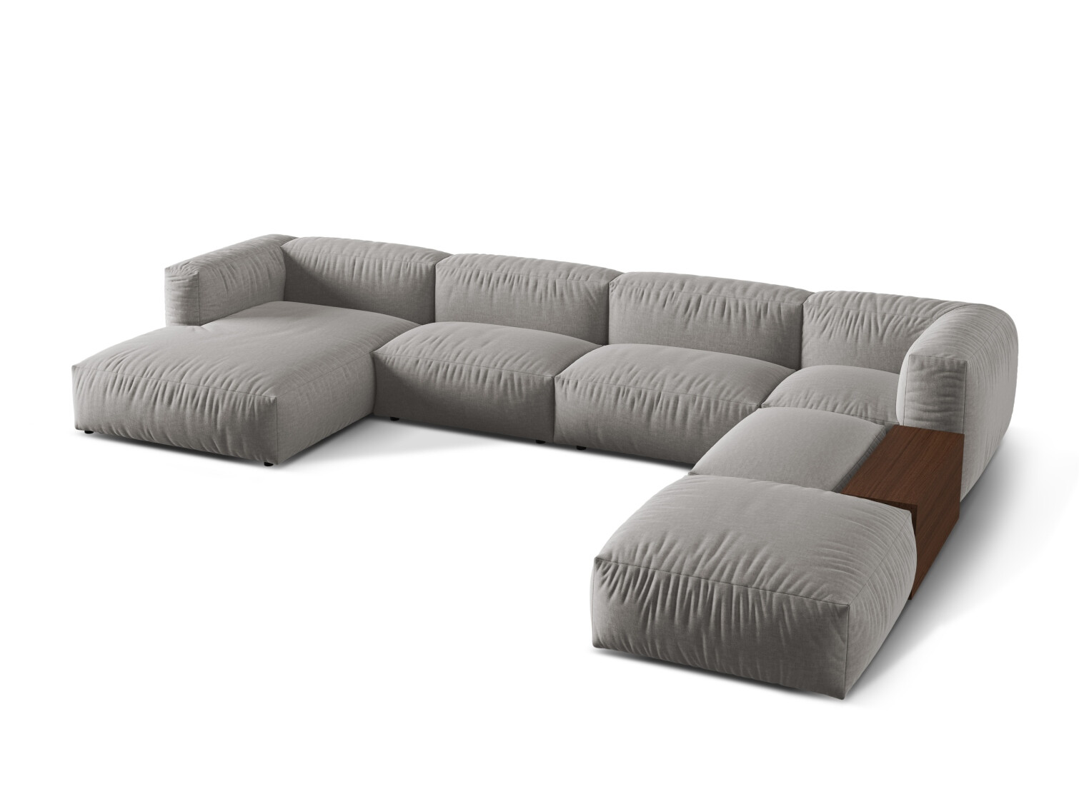 Modulinis minkštas kampas Sorcoro 124 (Boston Light Grey)