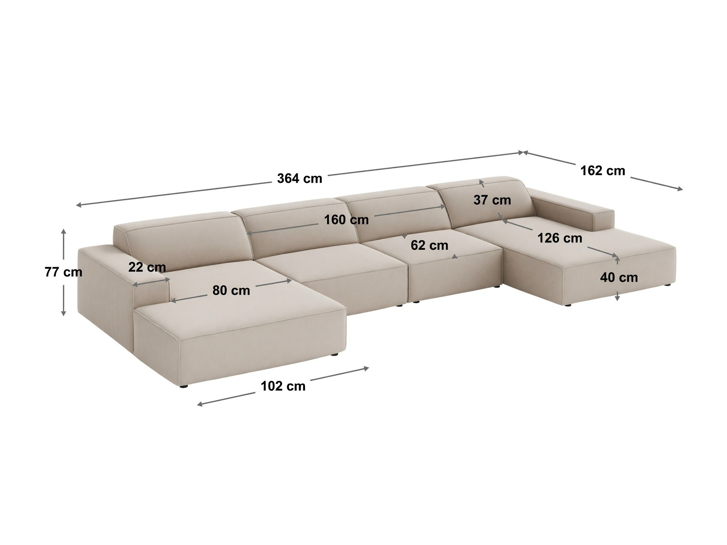 Modulinis minkštas kampas Lomcalu 122 (Bluvel 22)