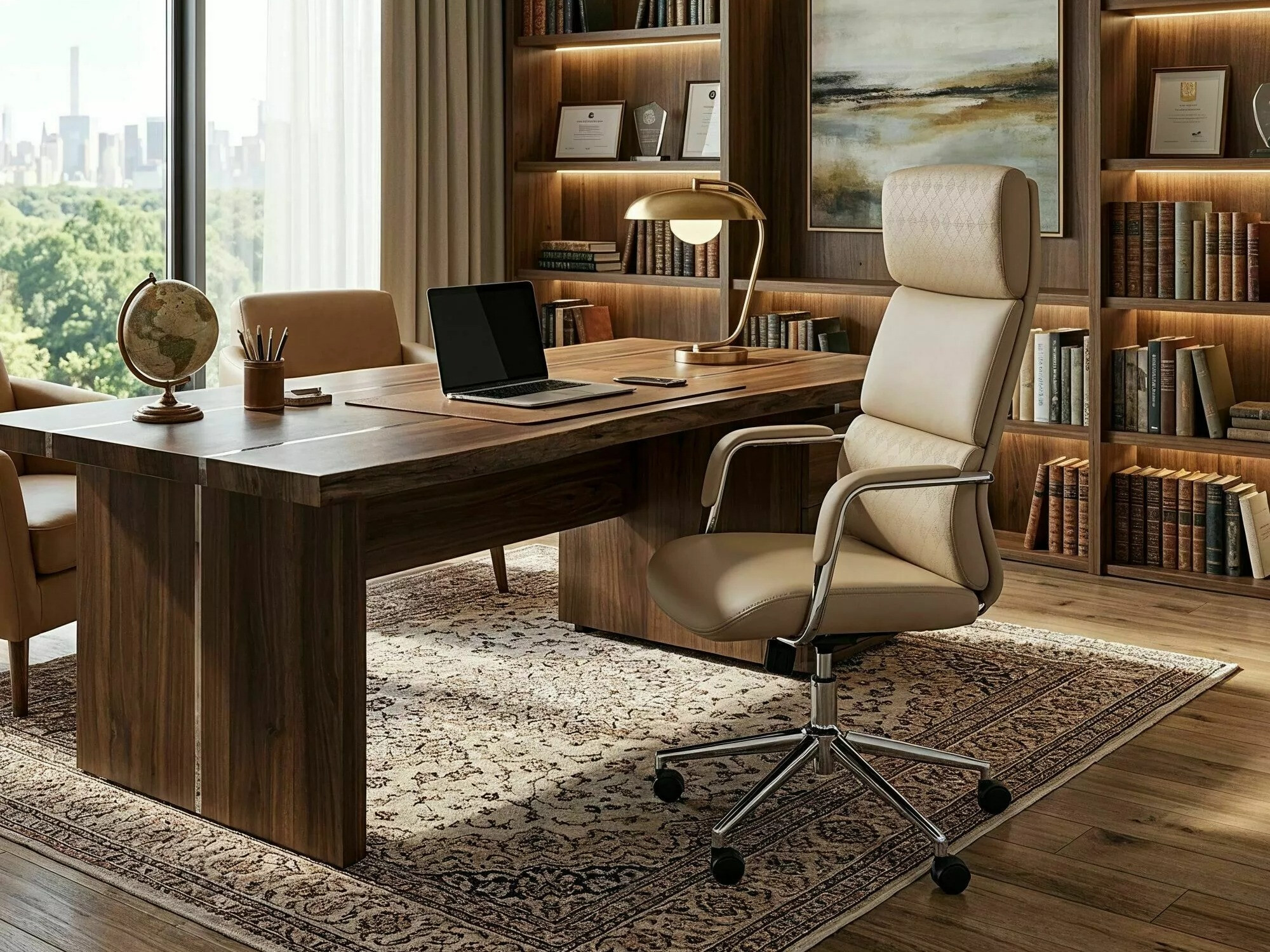 Biuro kėdė Detroit 950 (Kreminė)