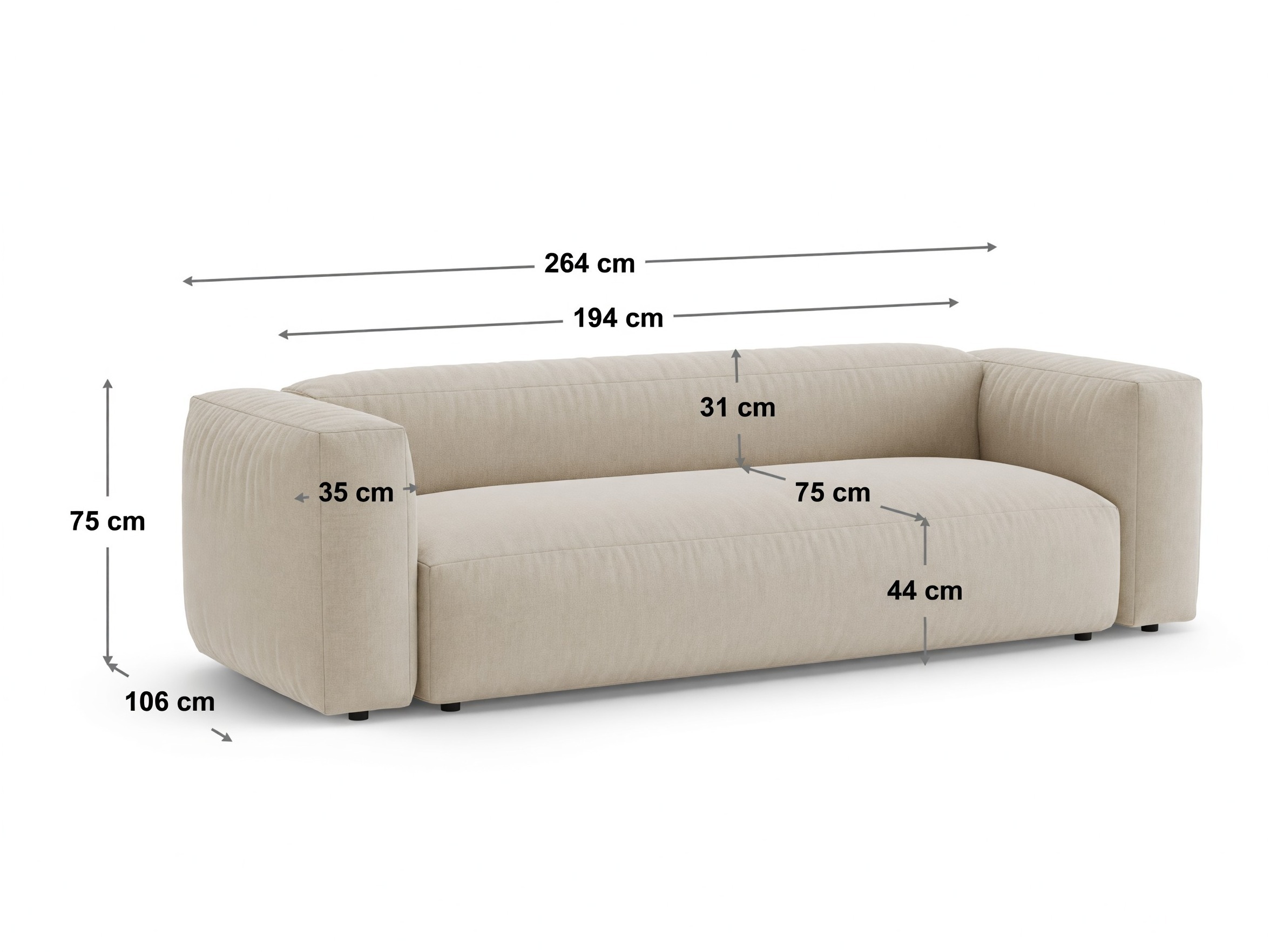 Sofa lova Sorcoro 135 (Vogue 1)