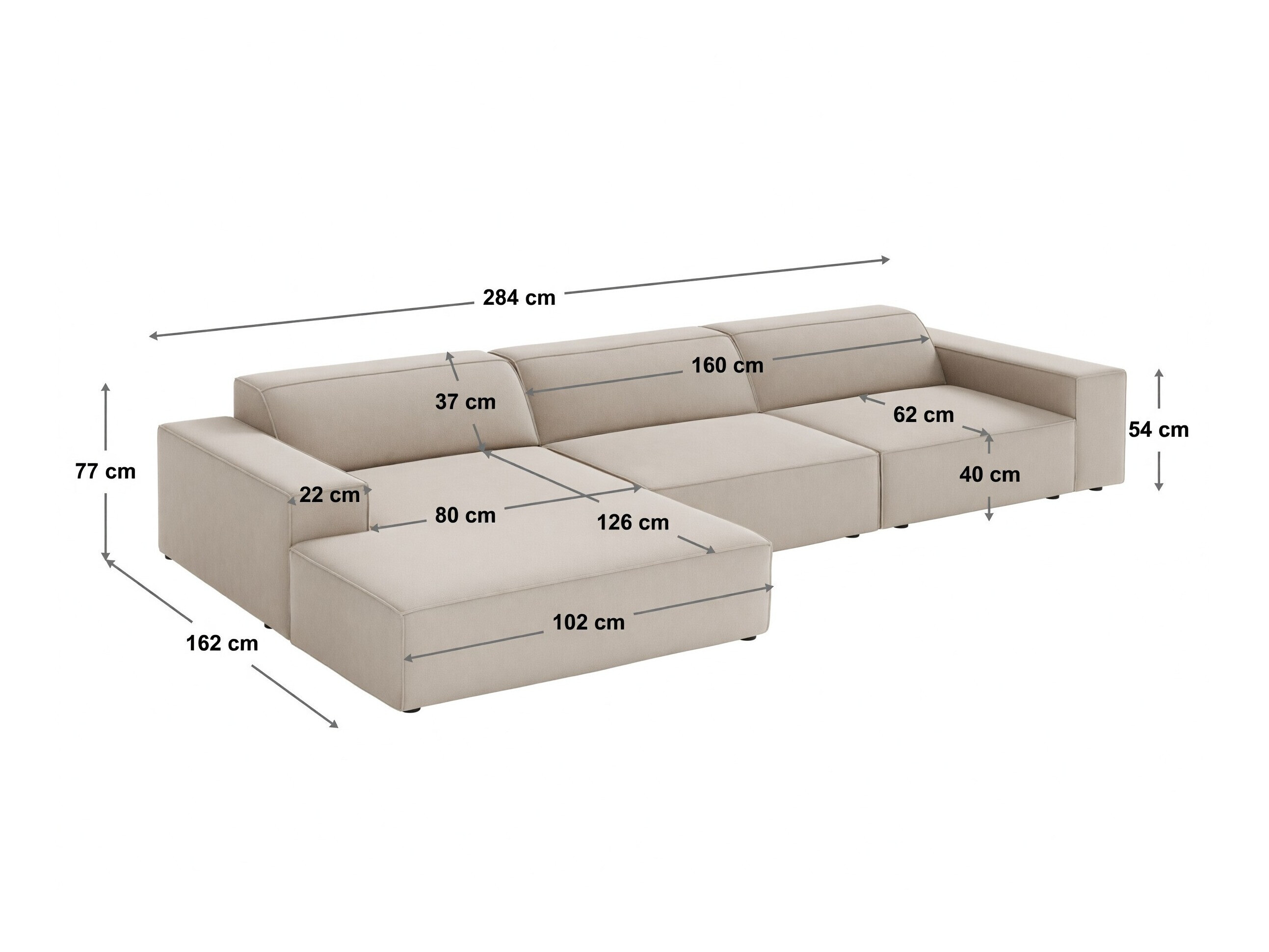 Modulinis minkštas kampas Lomcalu 102 (Venus 2940)