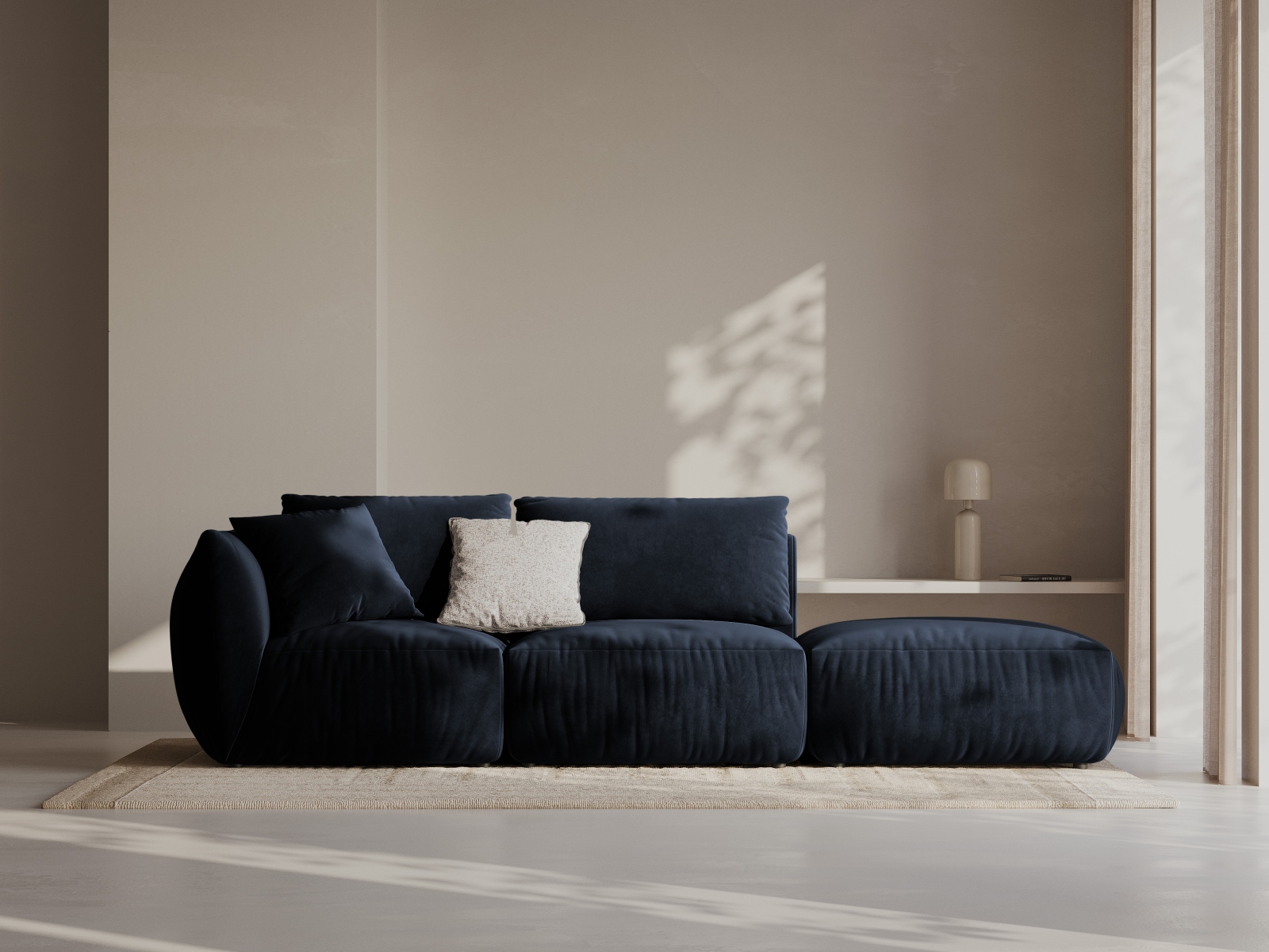 Modulinė sofa Ruvmone 105 (Casino Deep Blue)