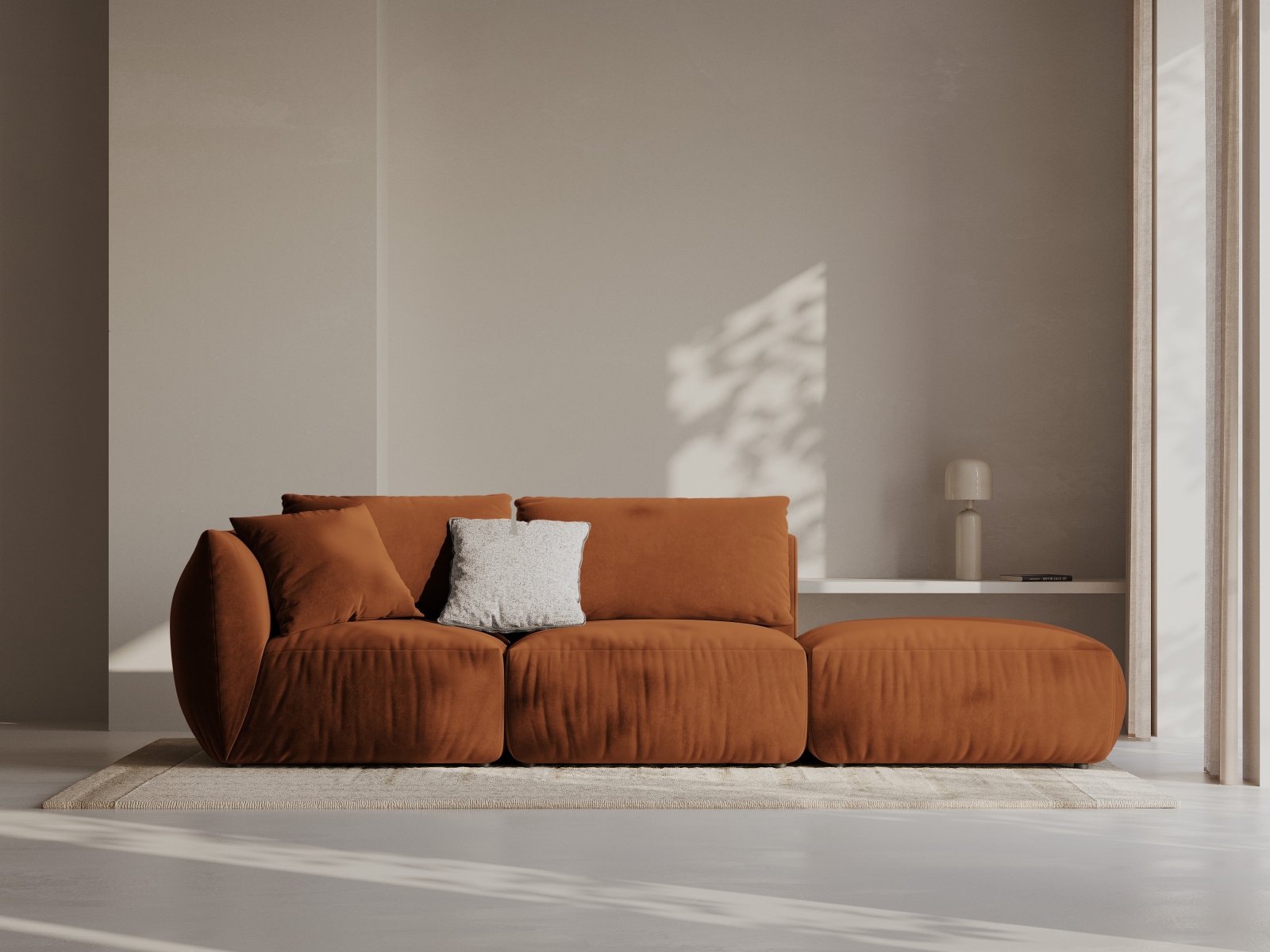Modulinė sofa Ruvmone 105 (Casino Terracota)