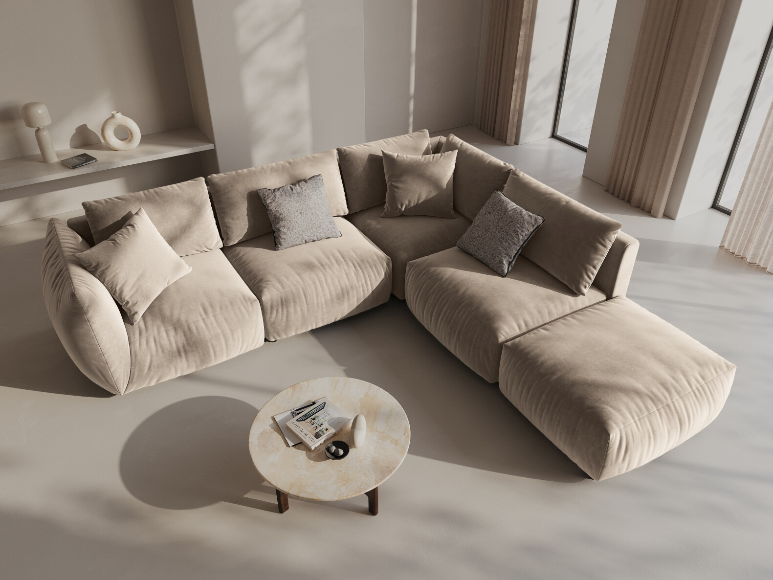 Modulinis minkštas kampas Ruvmone 108 (Casino Pearl)