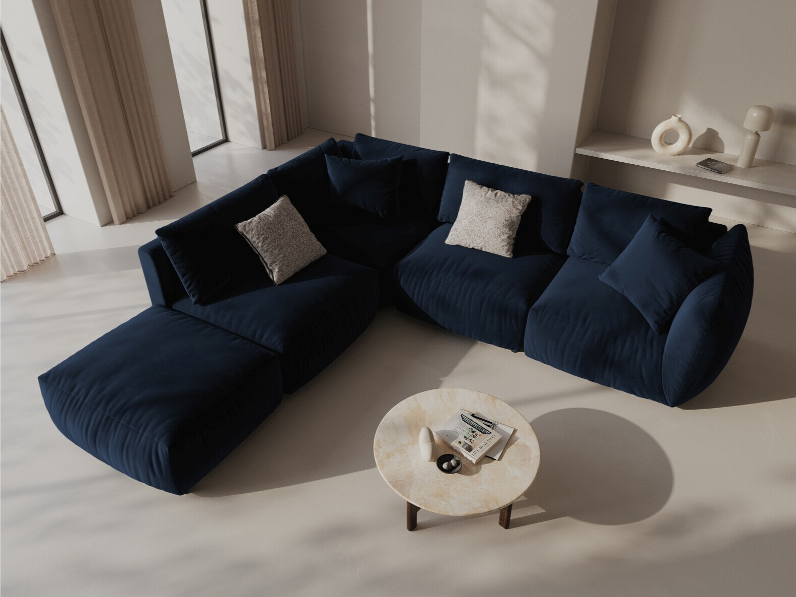 Modulinis minkštas kampas Ruvmone 108 (Casino Deep Blue)