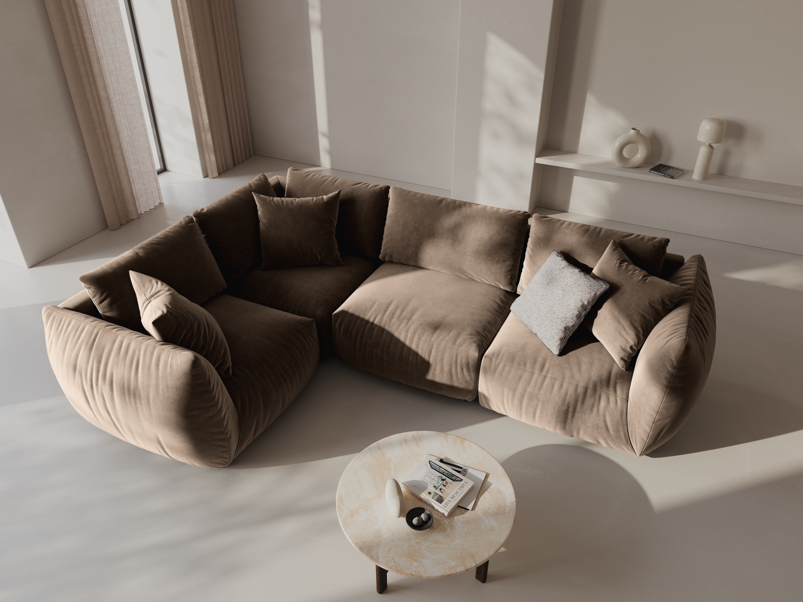 Modulinis minkštas kampas Ruvmone 109 (Casino Taupe)