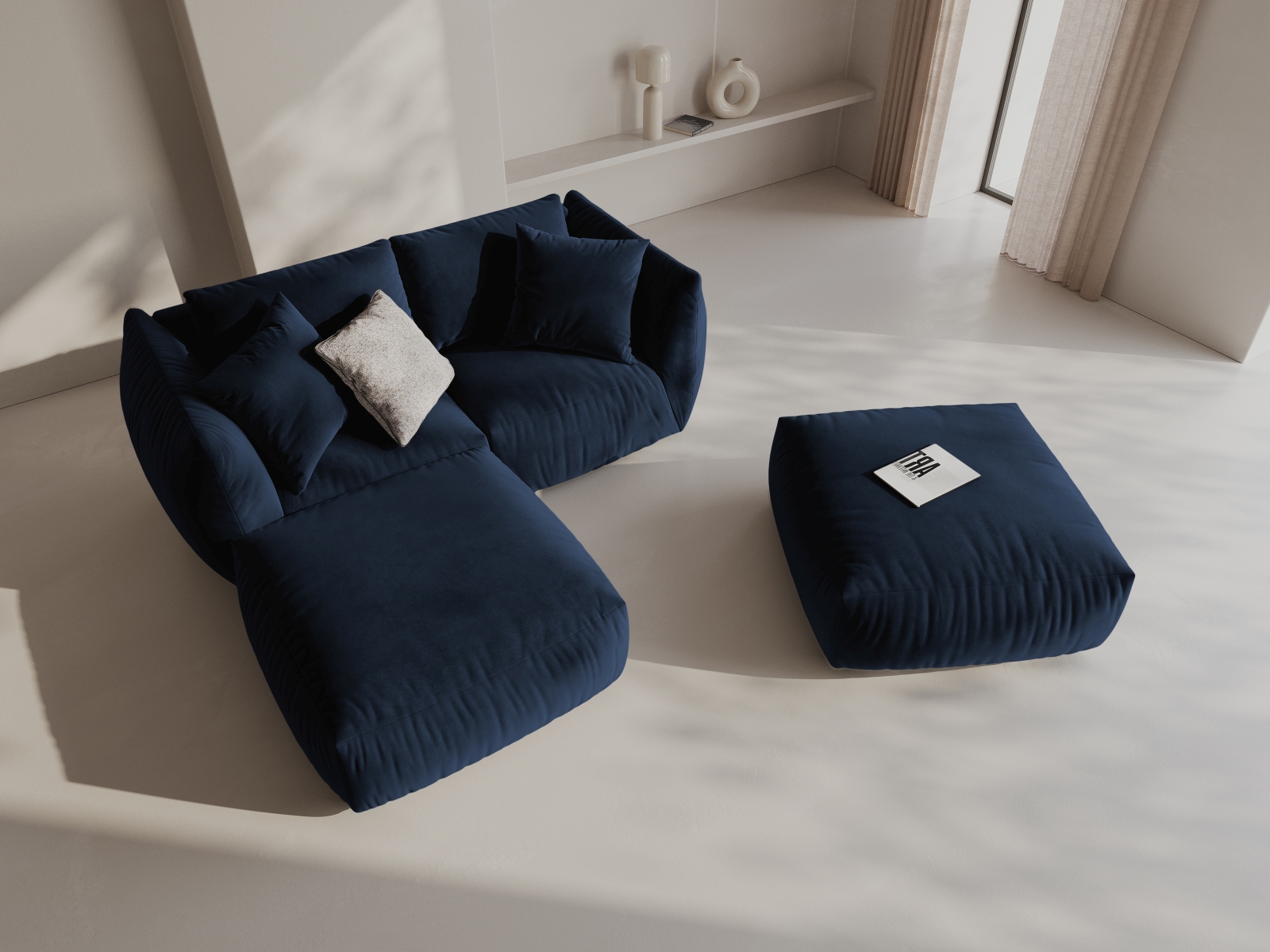 Modulinis minkštas kampas Ruvmone 110 (Casino Deep Blue)