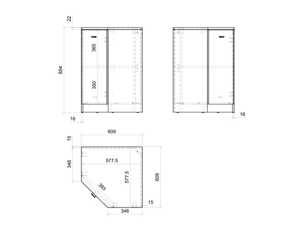Kampinė spintelė Fiofive 118