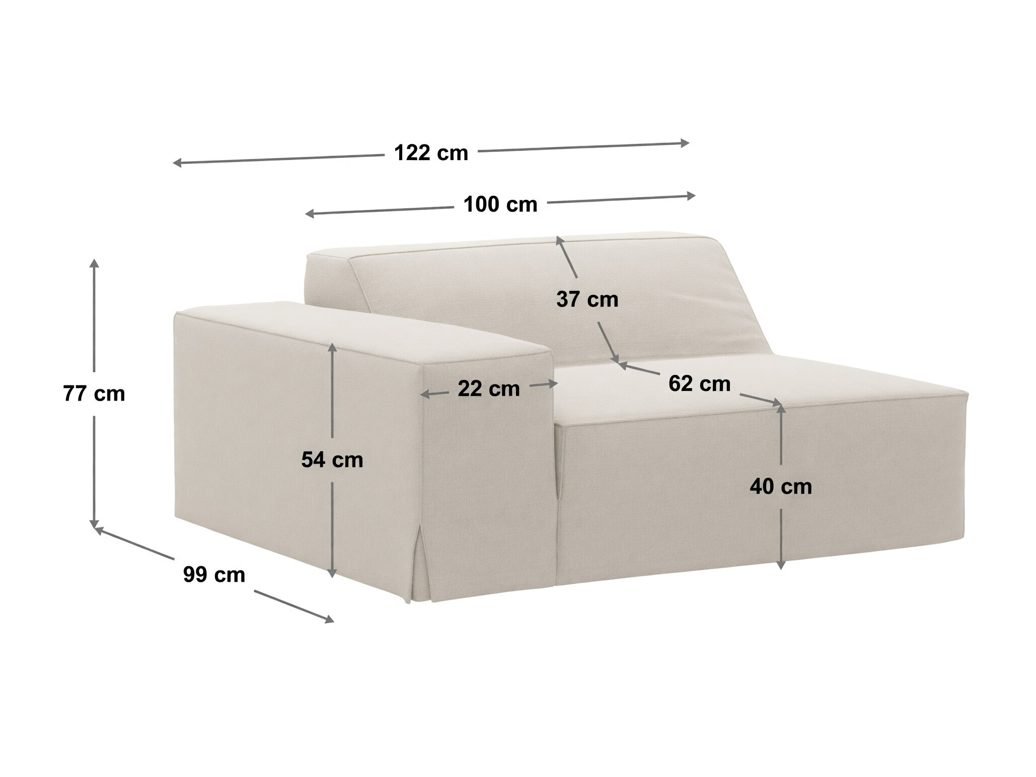 Modulinė sėdimoji dalis Lomcalu 126 (Lins 04)