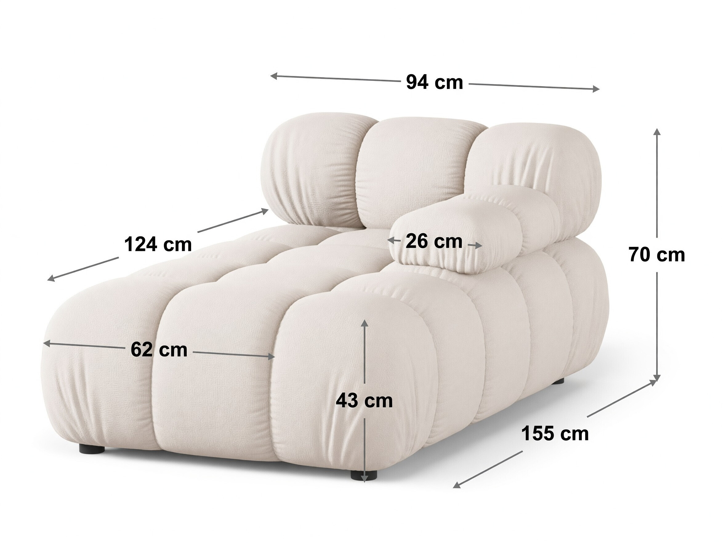 Modulinė sėdimoji dalis Caltenu 103 (Sonic 77)