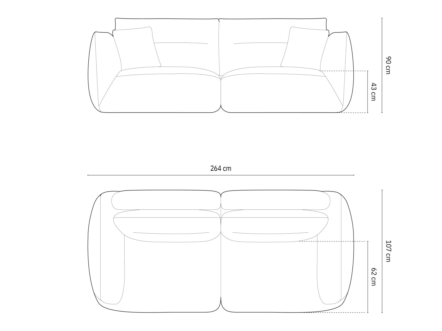 Sofa Felmeli 100 (Wind 02)