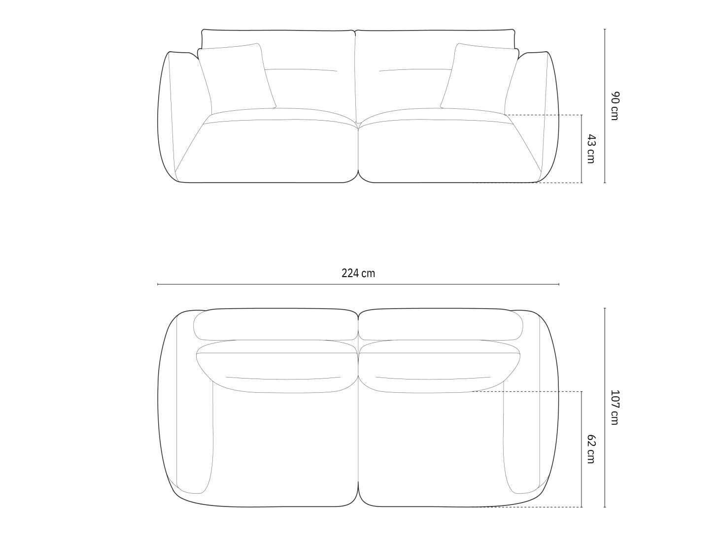 Sofa Felmeli 101 (Magic Velvet 2295)
