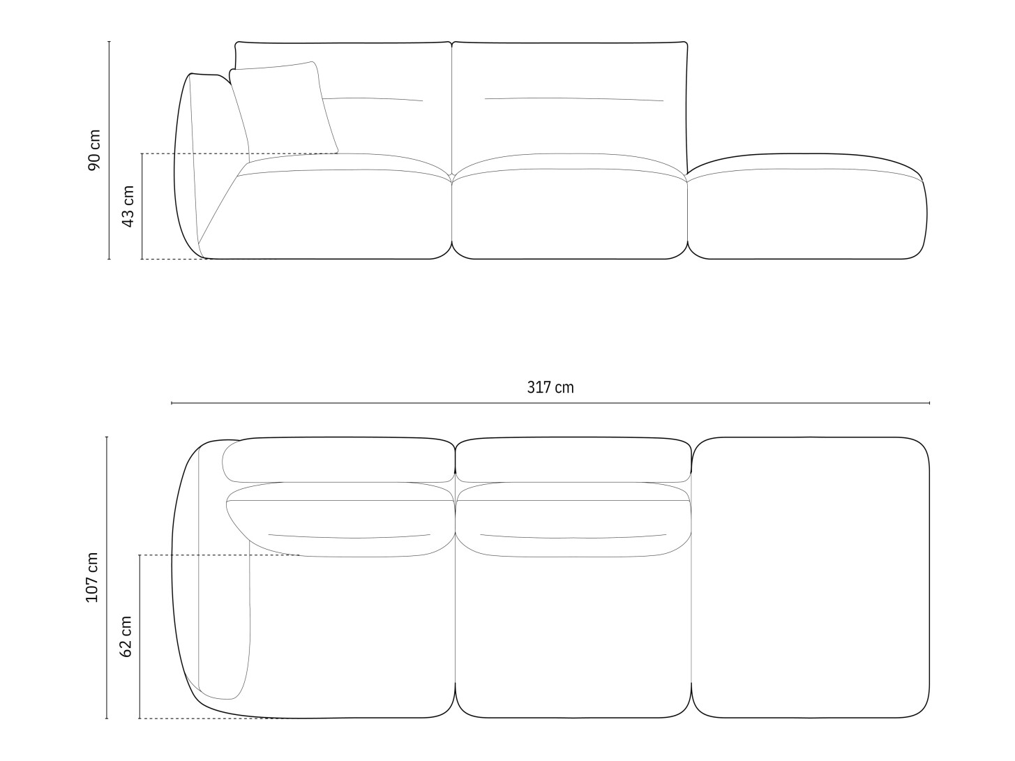 Sofa Felmeli 105 (Wind 84)