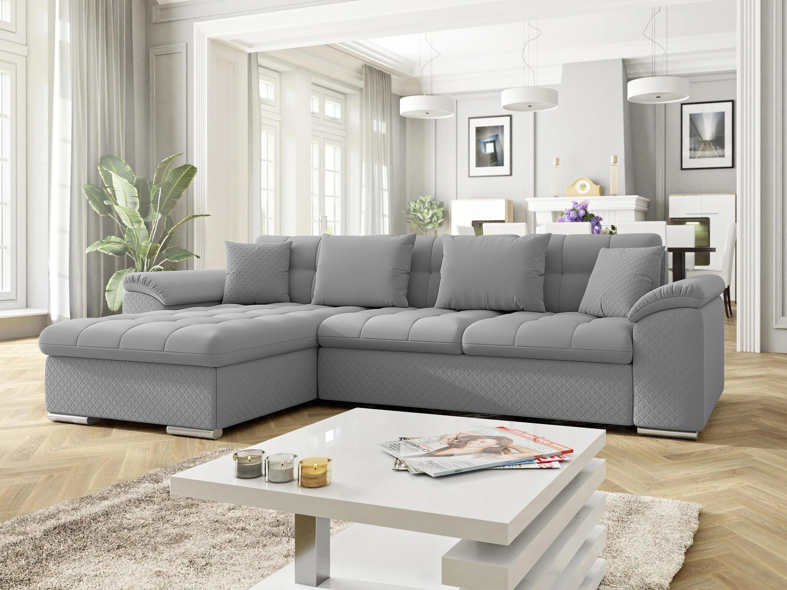Minkštas kampas Comfivo Mica (Uttario Velvet 2972-U03 + Uttario Velvet 2972)