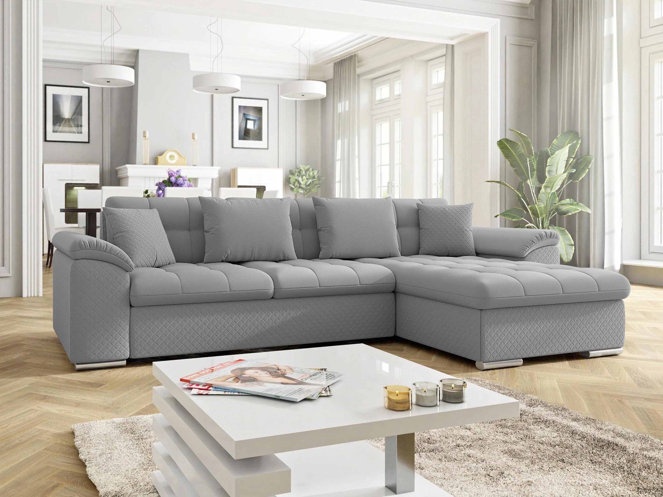 Minkštas kampas Comfivo Mica (Uttario Velvet 2972-U03 + Uttario Velvet 2972)
