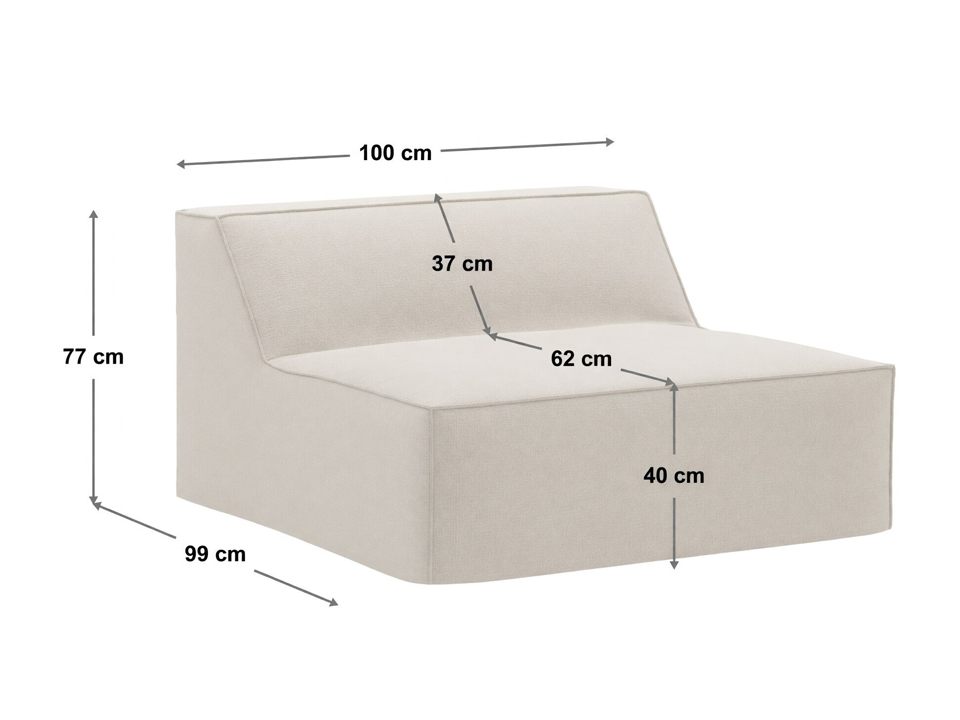 Modulinis fotelis Lomcalu 130 (Lins 04)