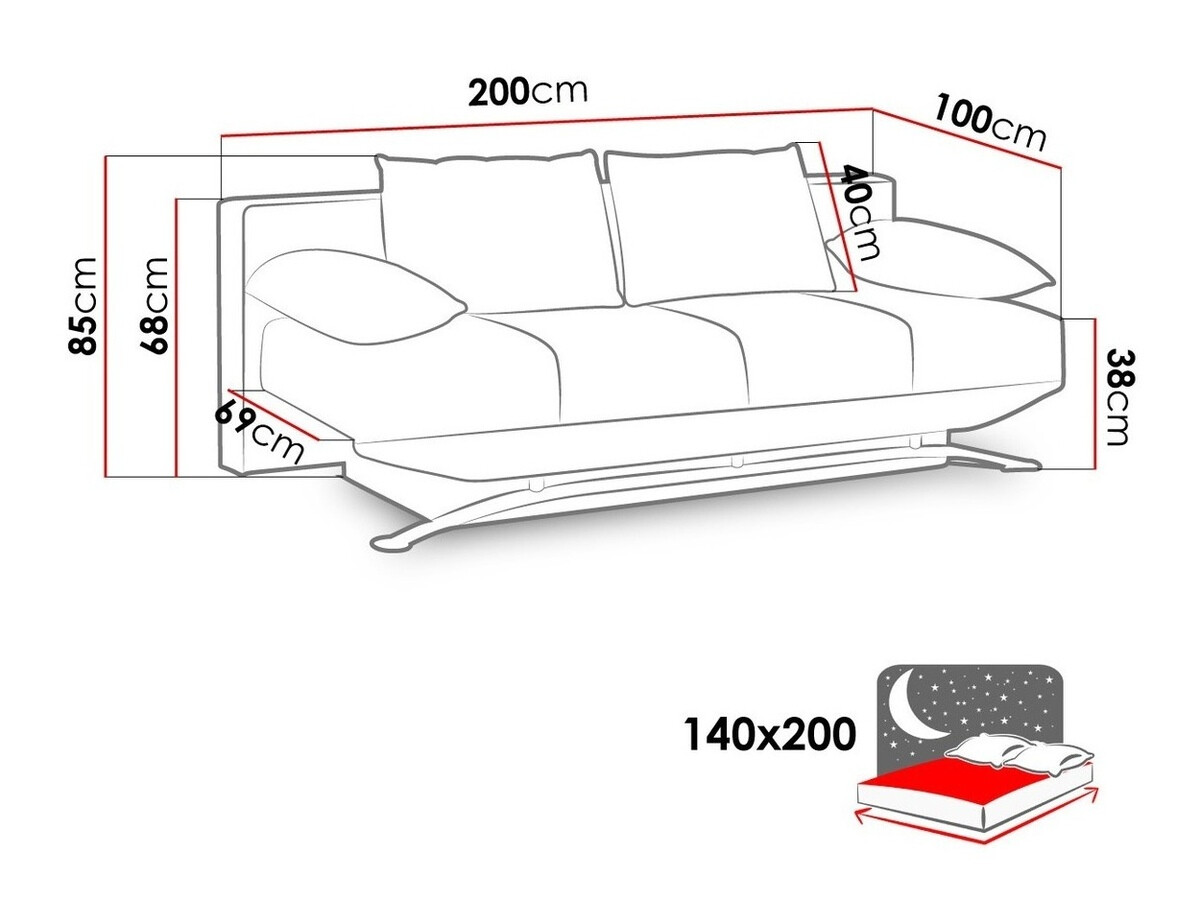 Sofa lova ST8830 su pažeista pakuote