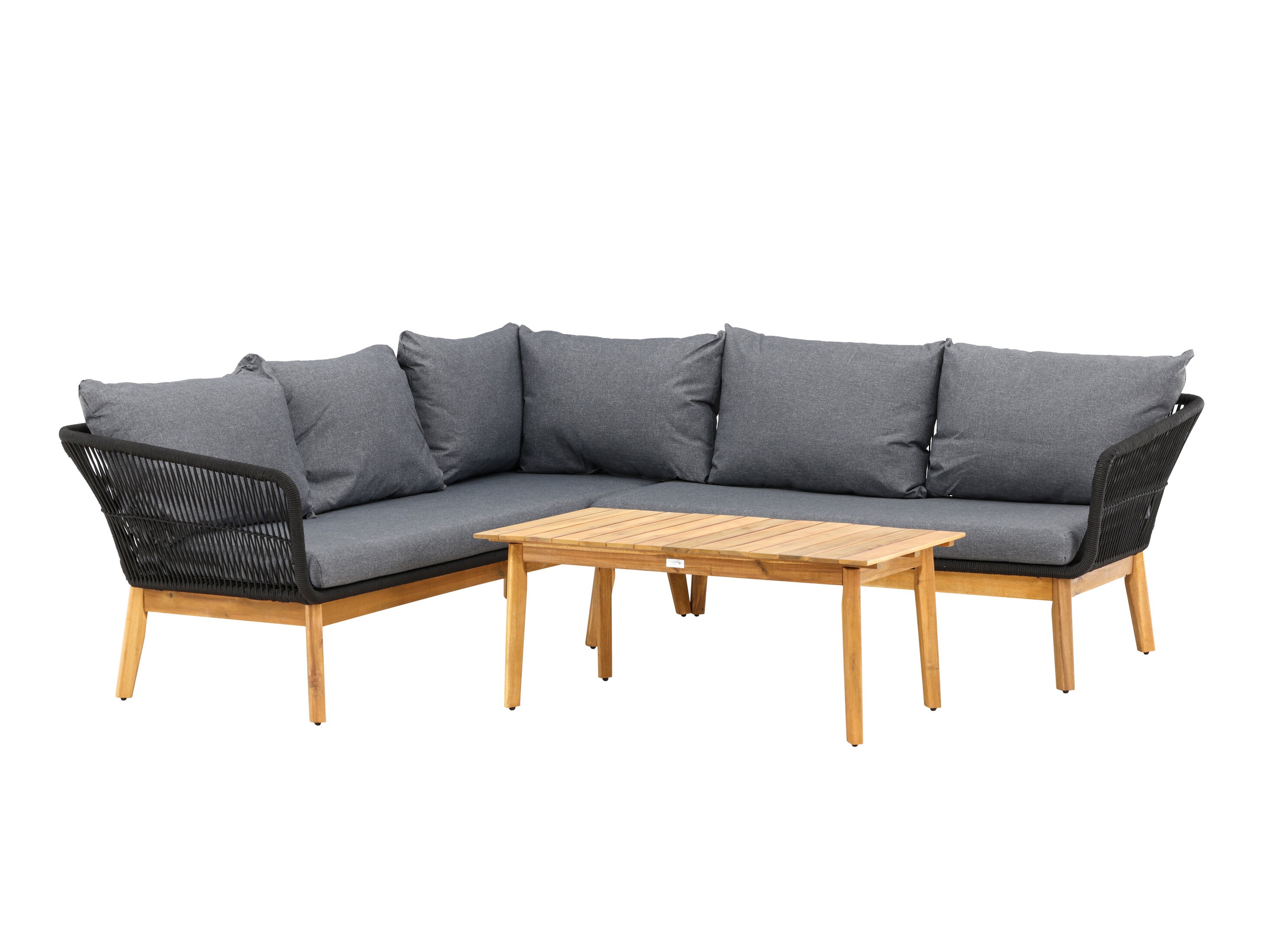 Lauko baldų komplektas Dallas 1085 (Akacija + Juoda)