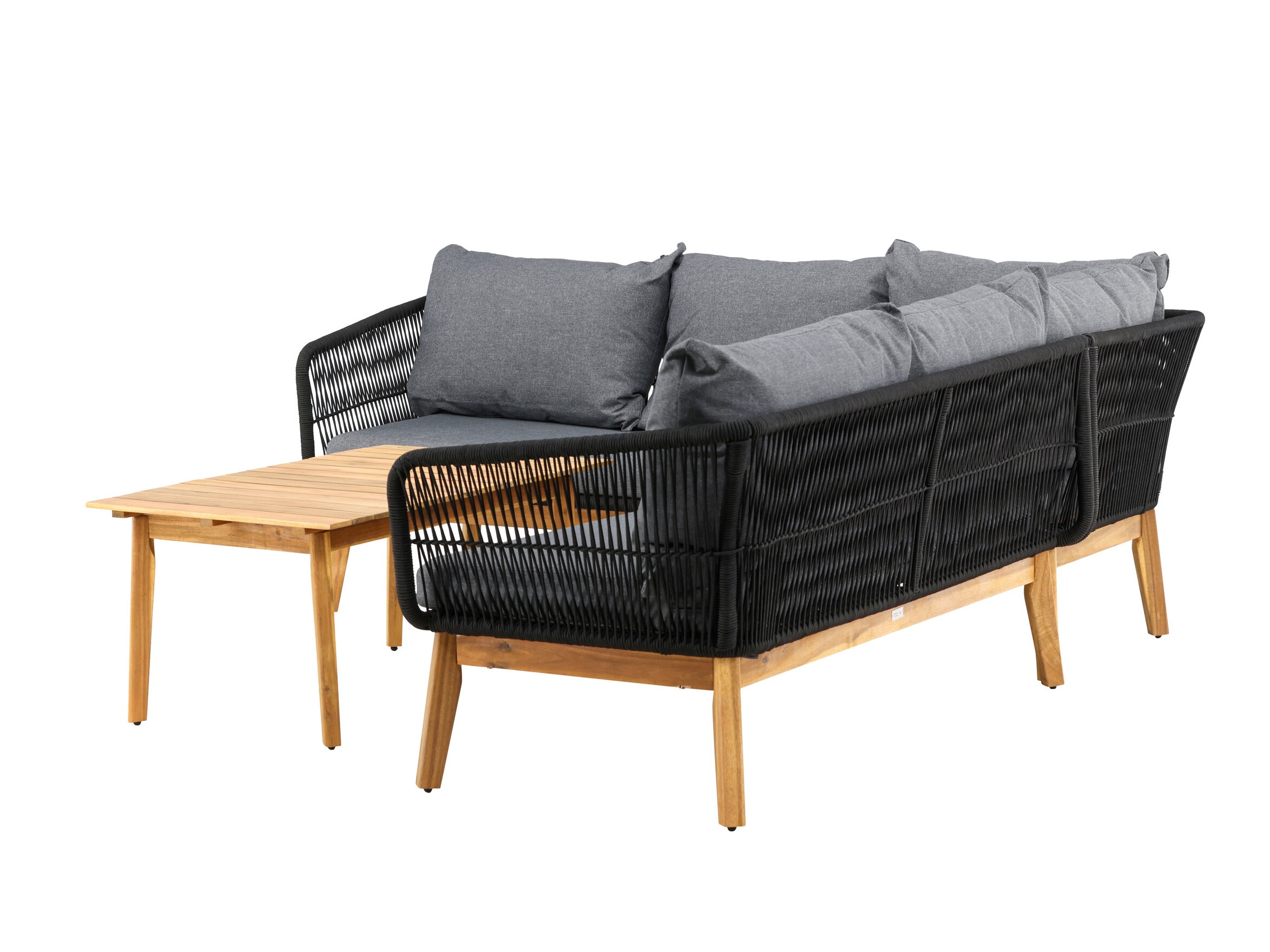 Lauko baldų komplektas Dallas 1085 (Akacija + Juoda)