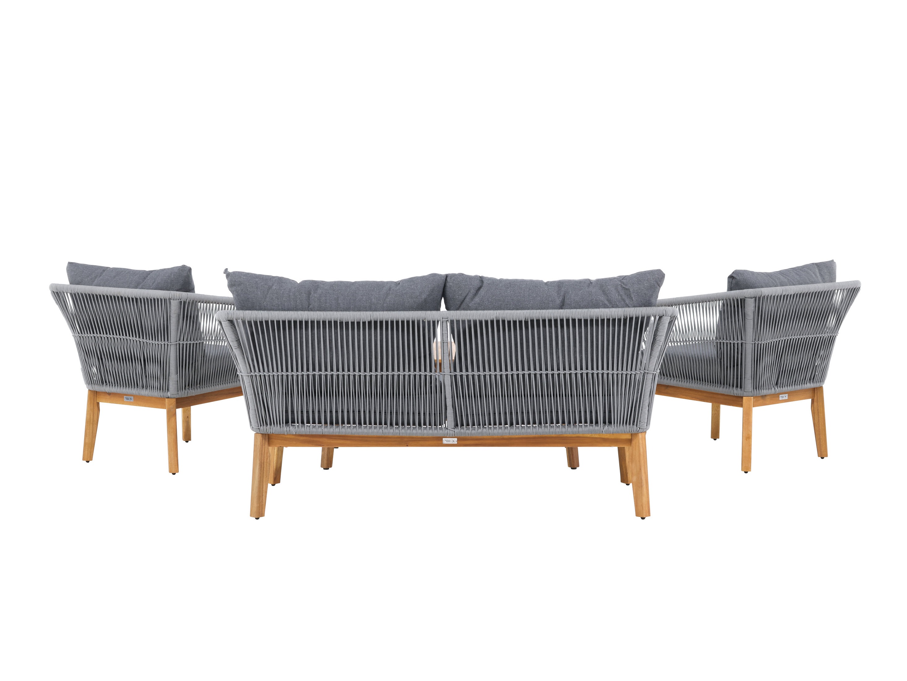 Lauko baldų komplektas Dallas 661 (Pilka + Akacija)