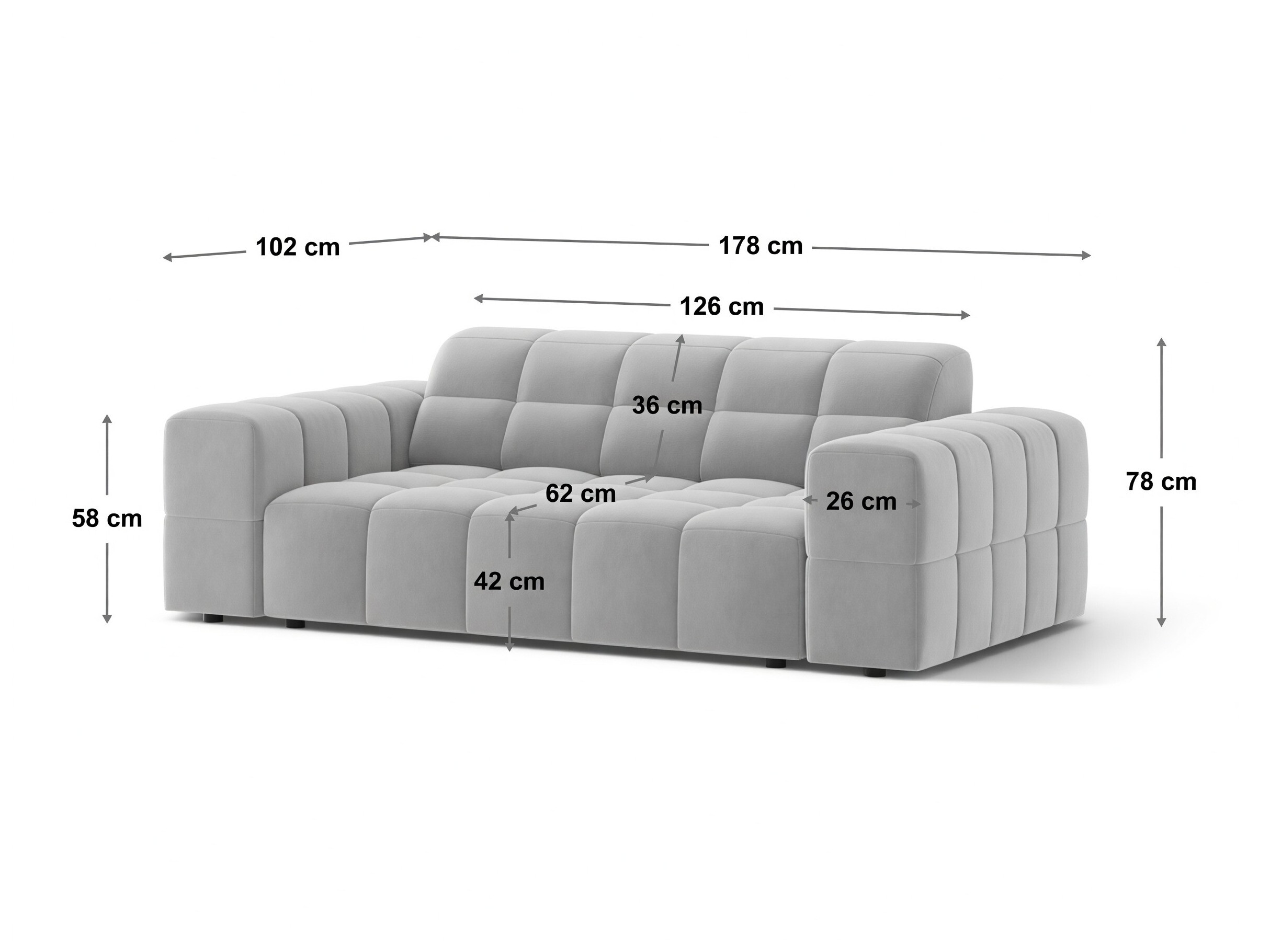 Sofa Somelo 107 (Bluvel 03)