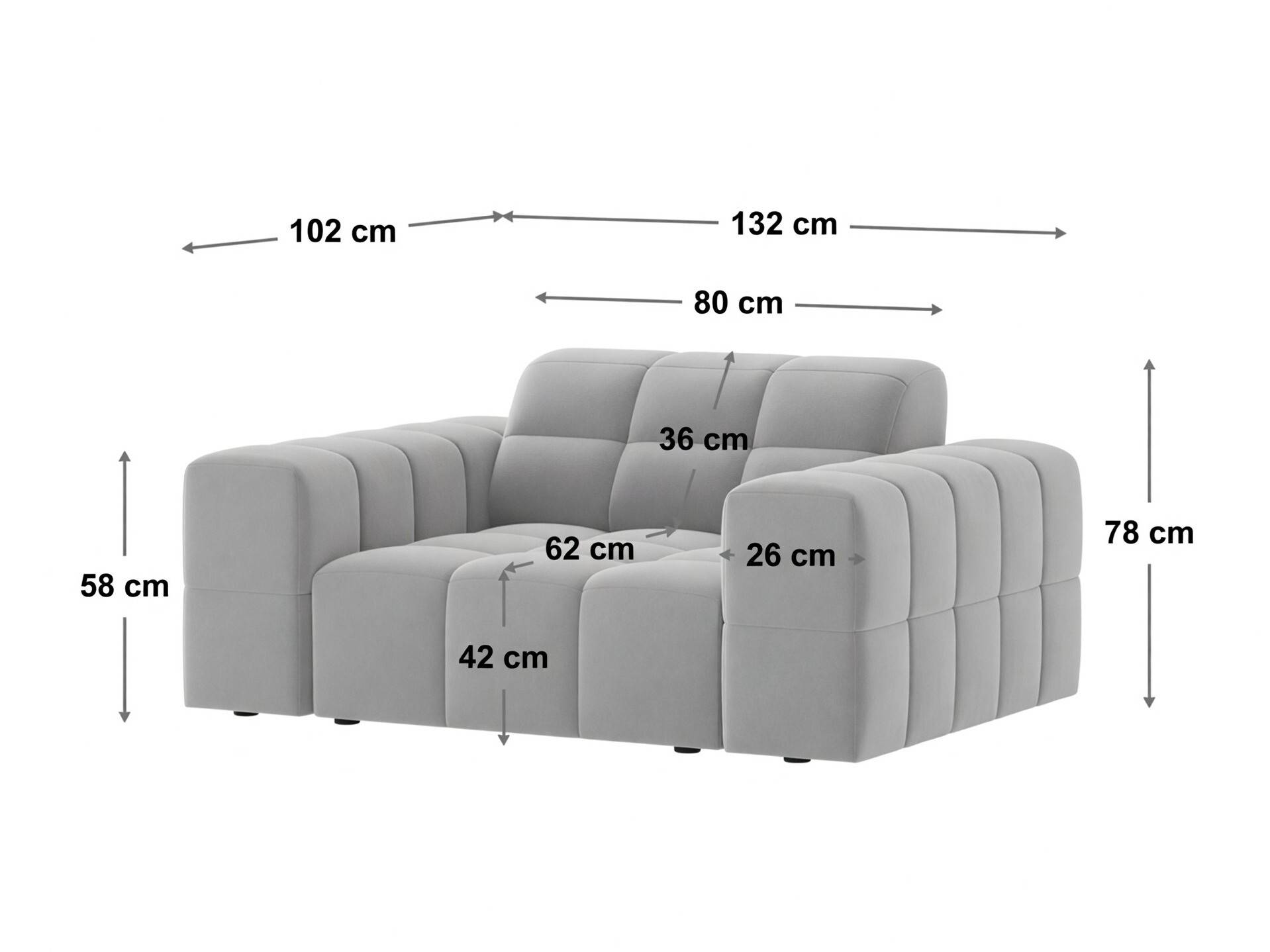Fotelis Somelo 109 (Bluvel 03)