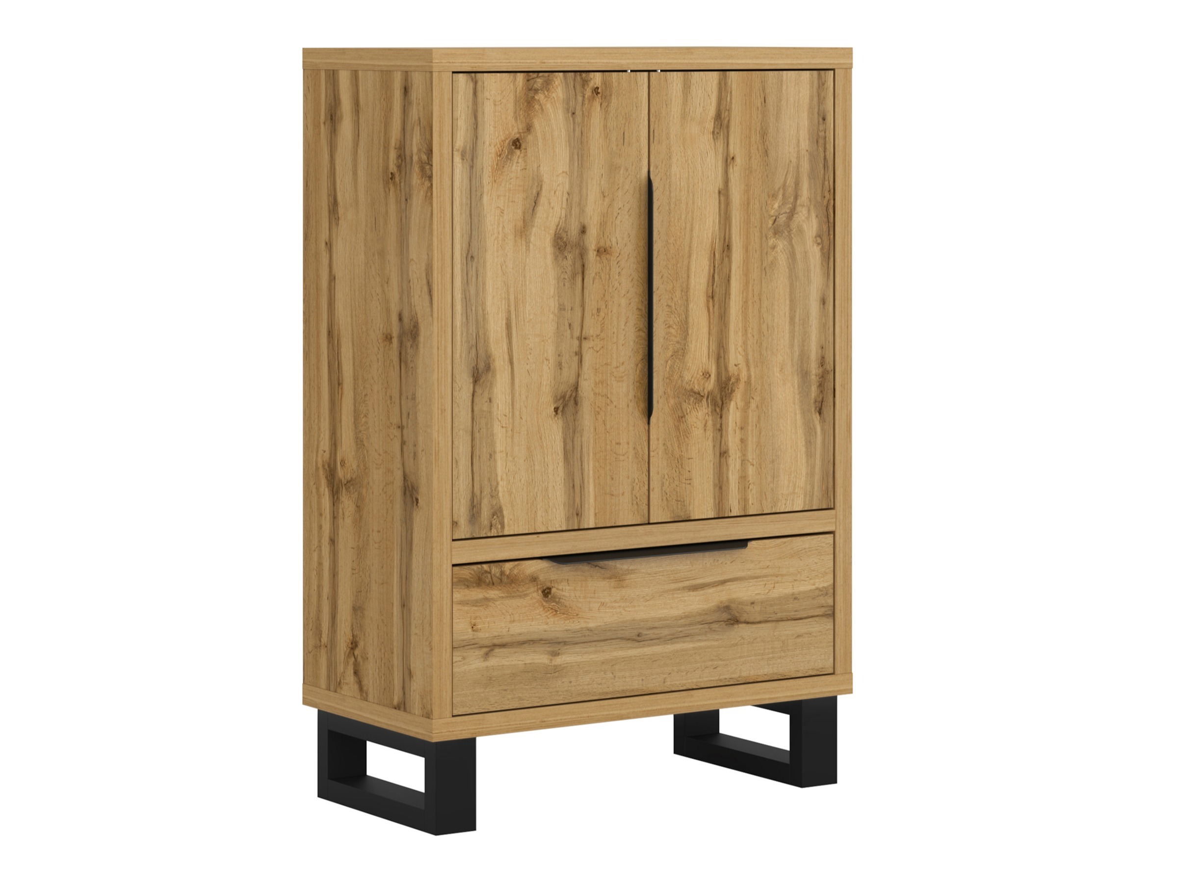 Komoda Avicavu 128 (Votan ąžuolas + Juoda)