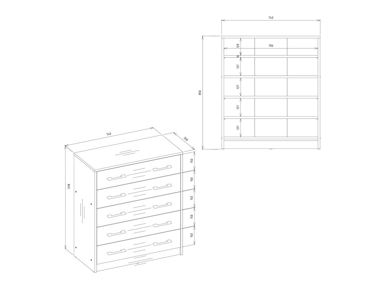 Batų dėžė Mandeville 372 (Artisan ąžuolas + Antracitas)