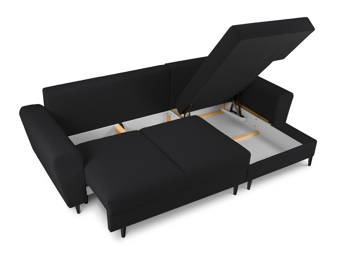 Minkštas kampas Lomveso 110 (Ascot Black)