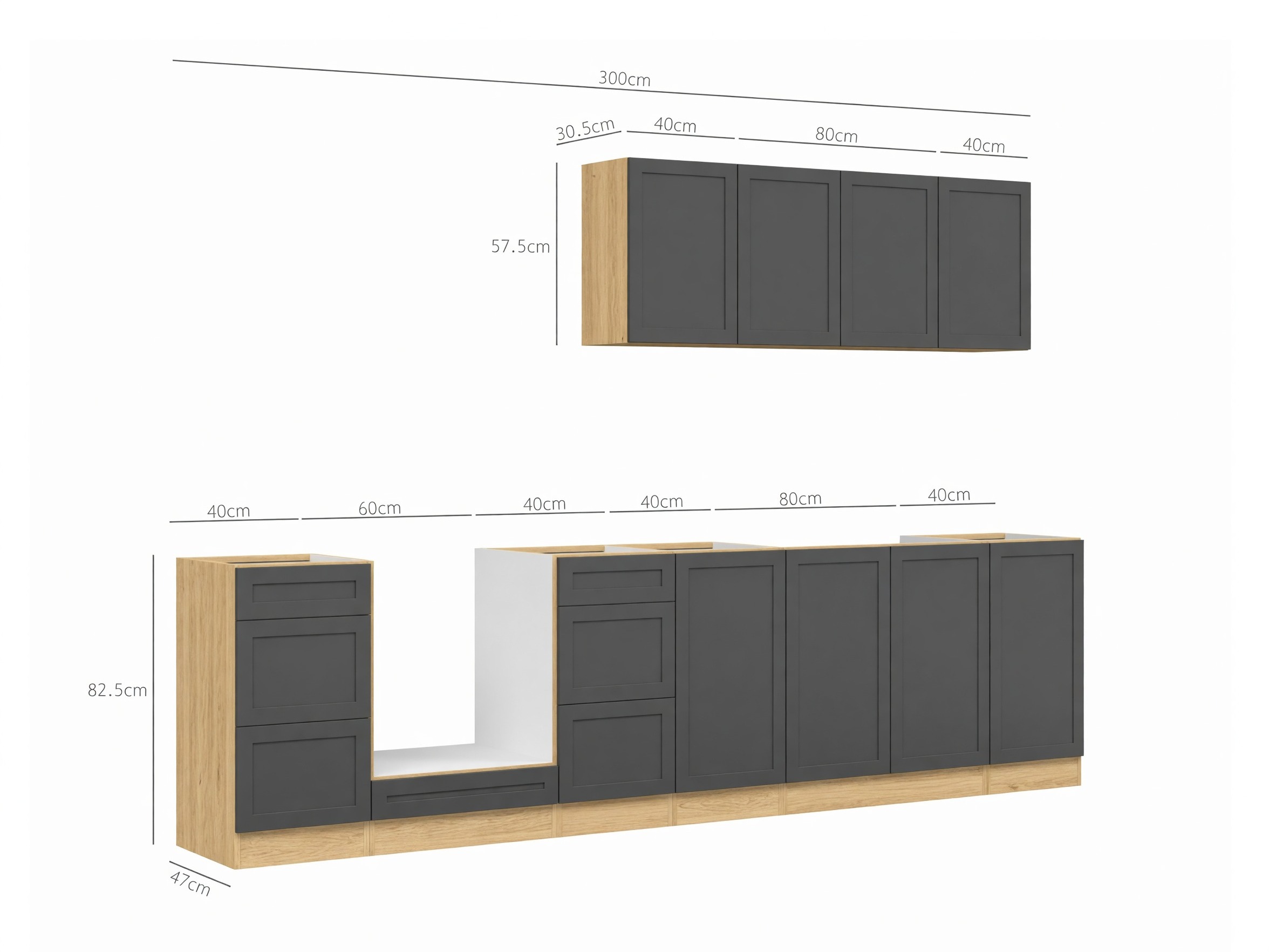 Modulinis virtuvės komplektas Berna 122