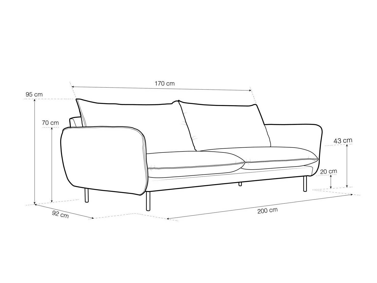 Sofa Ferlevi 109 (Ascot Taupe)