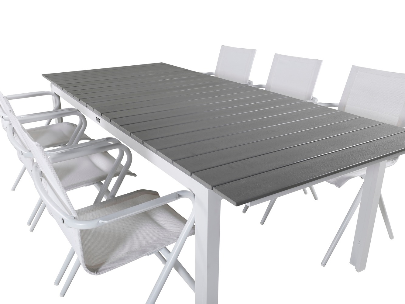 Lauko stalas Dallas 668 (Pilka + Balta)