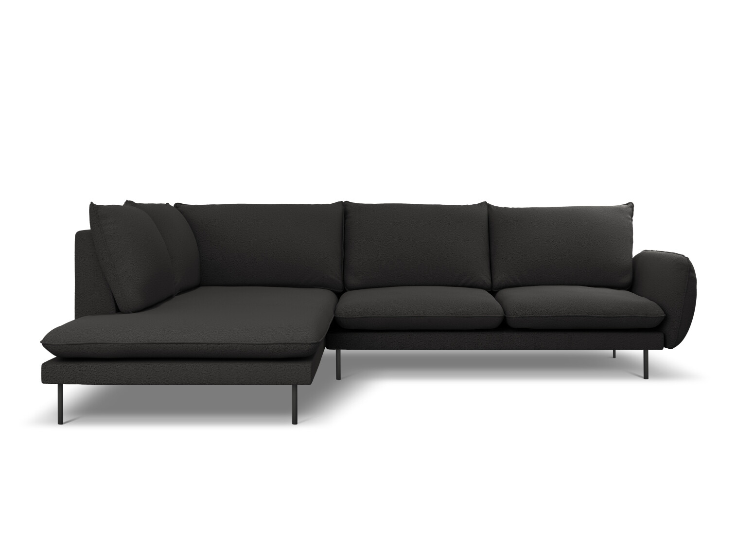 Minkštas kampas Ferlevi 130 (Ascot Black)